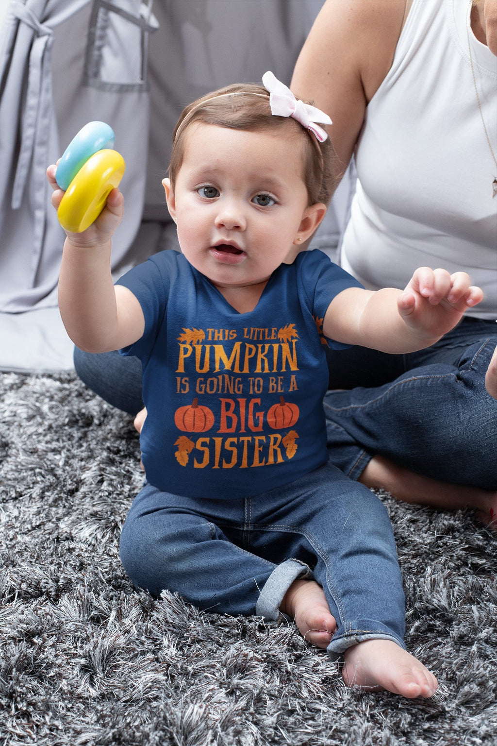 Infant Fine Jersey Tee - Big Sister Pumpkin
