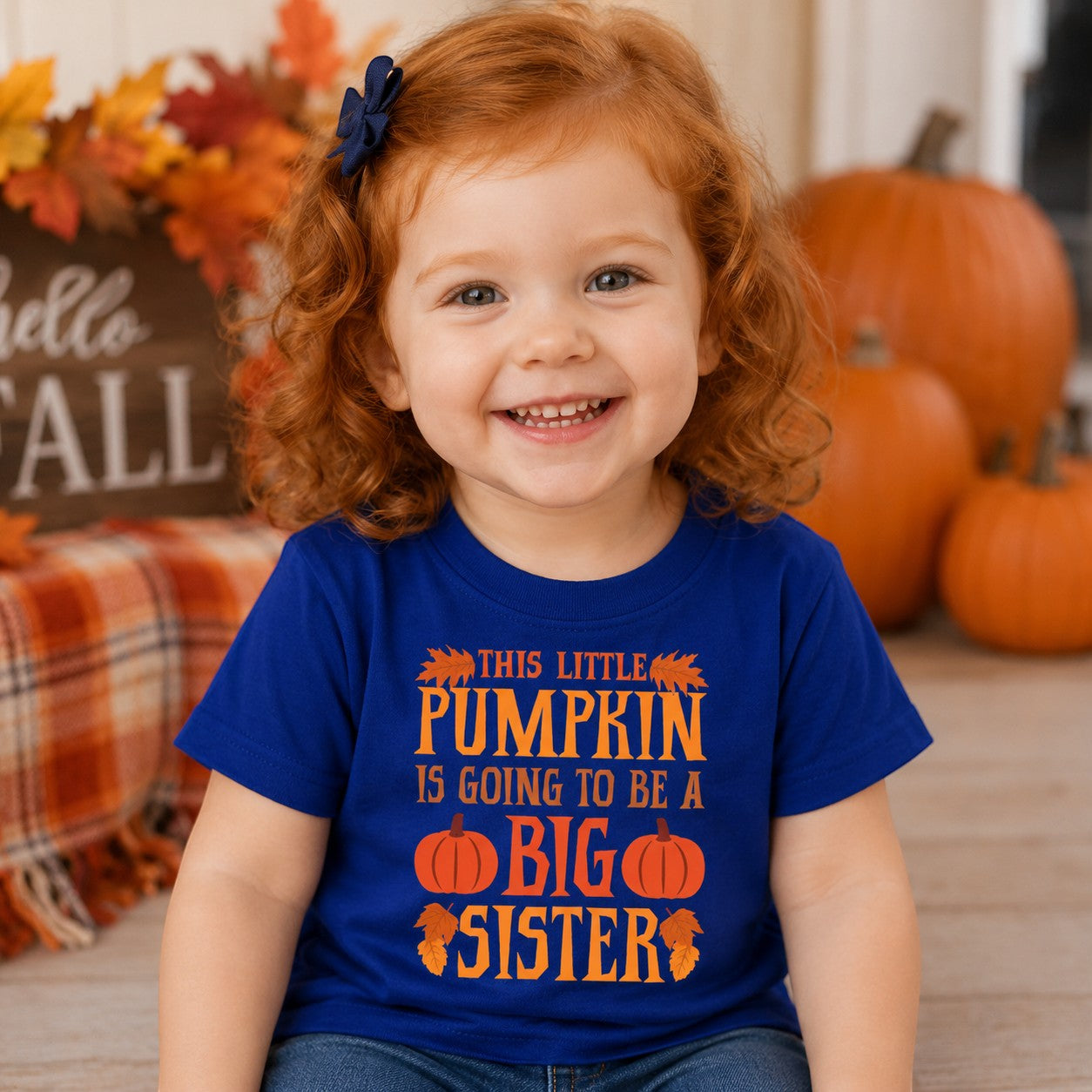 Infant Fine Jersey Tee - Big Sister Pumpkin