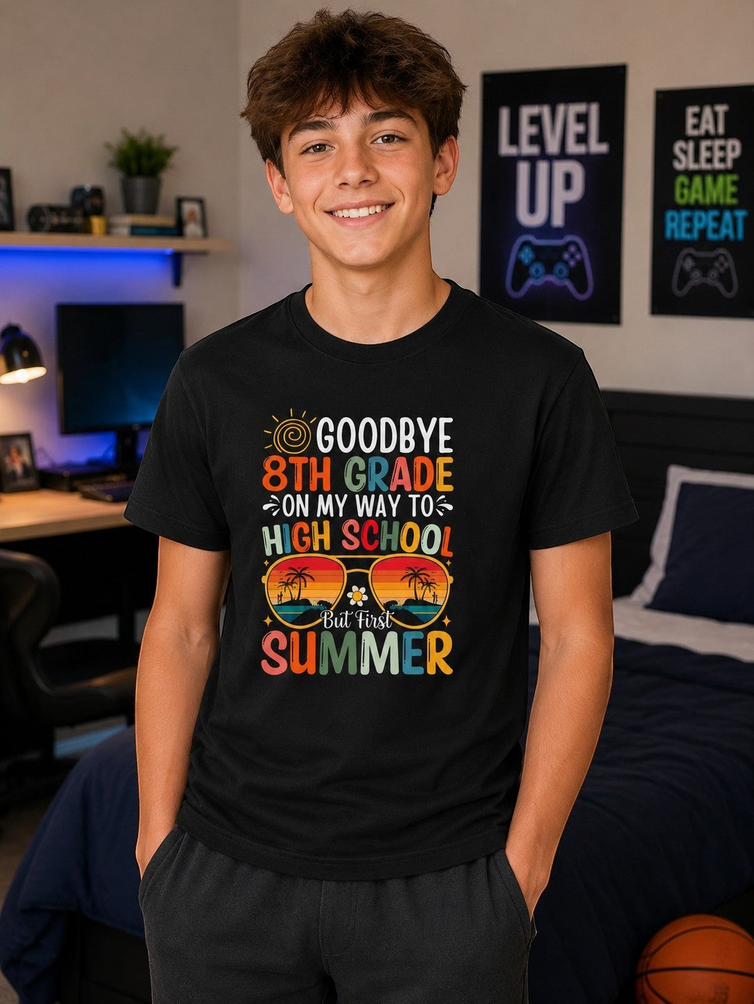 Goodbye 8th Grade Summer Kids Tee - Fun & Stylish Graduation Shirt