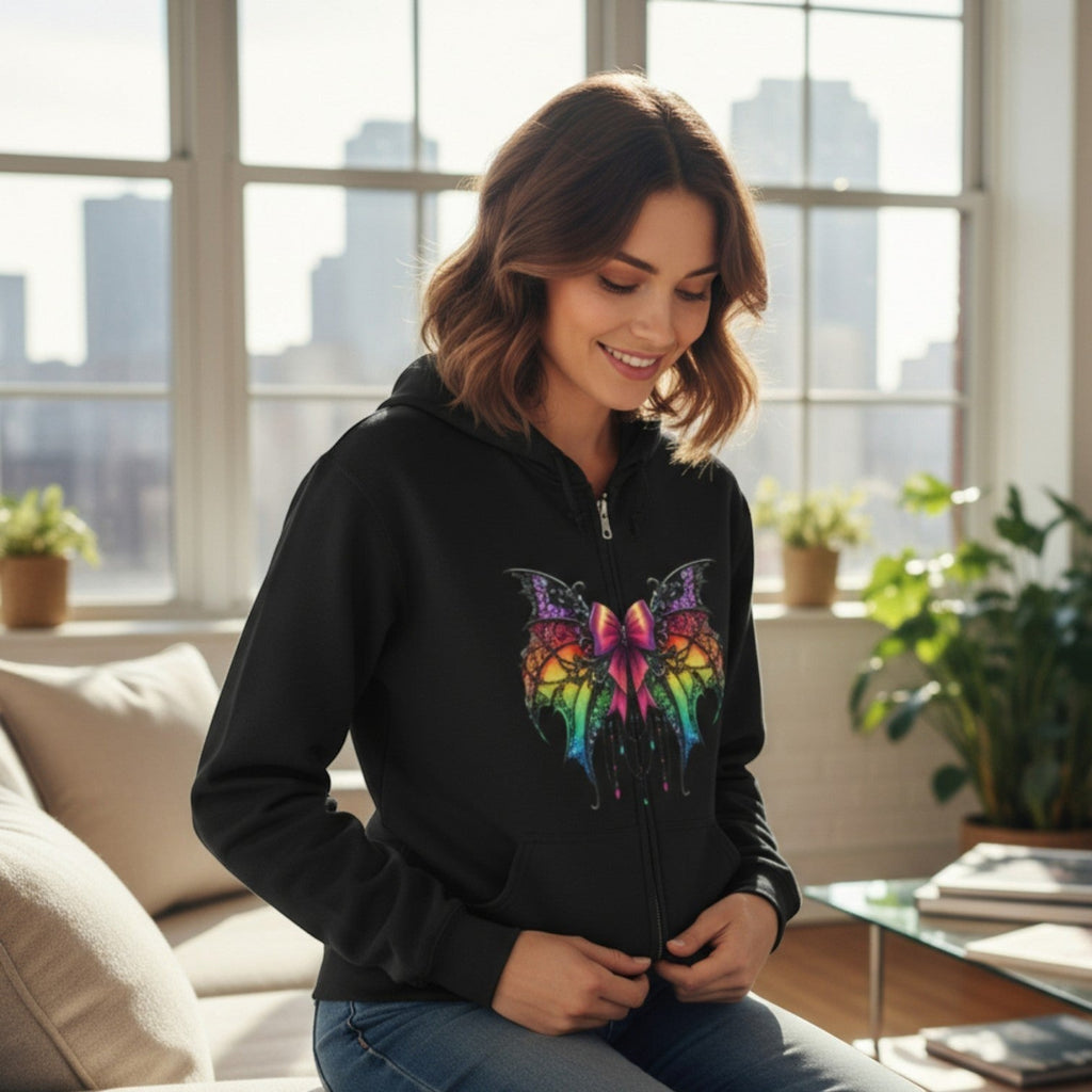 Halloween Heavy Blend™ Full Zip Hooded Sweatshirt - Spider Bow