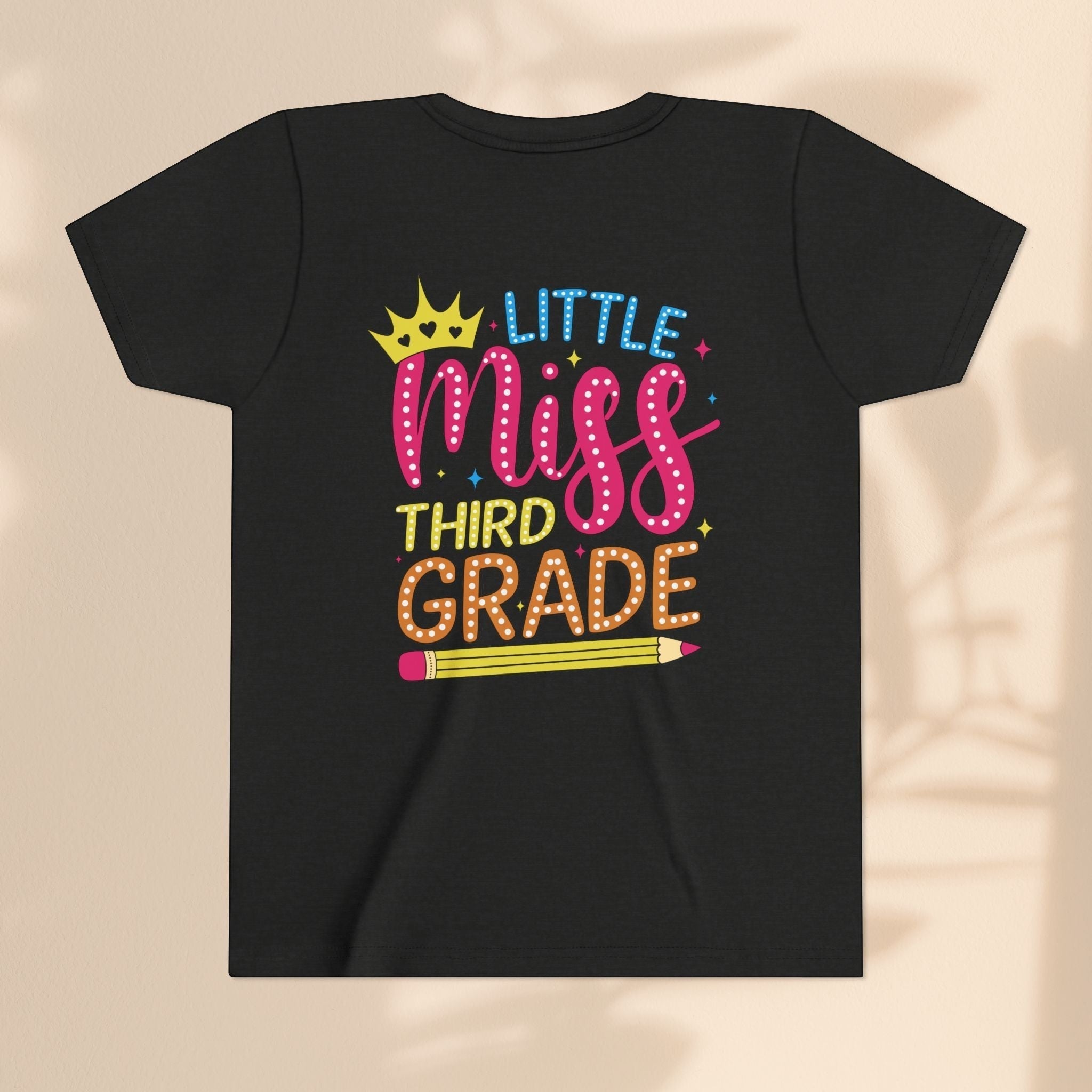 Cute Little Miss Third Grade Youth Tee, Kids Birthday Gift, Back to School Outfit