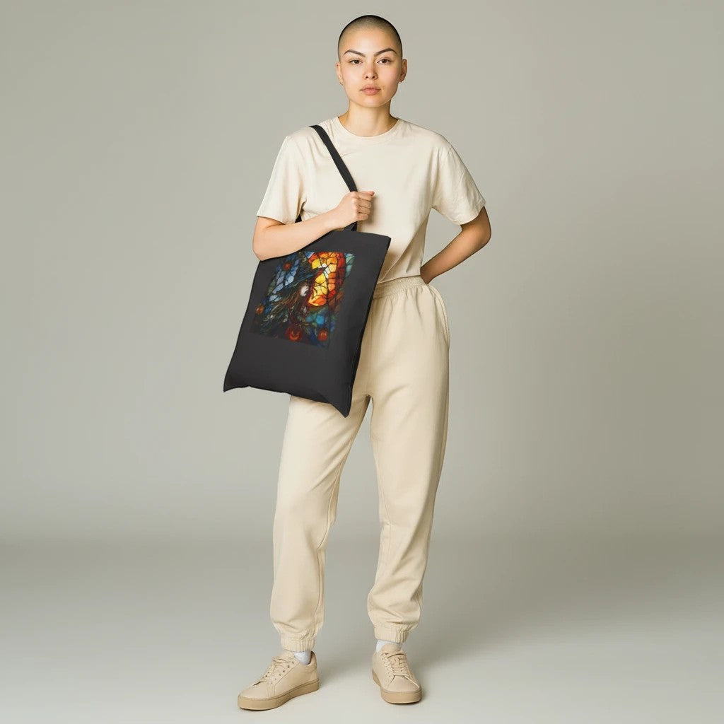 Cotton Canvas Tote Bag - Witchy Halloween