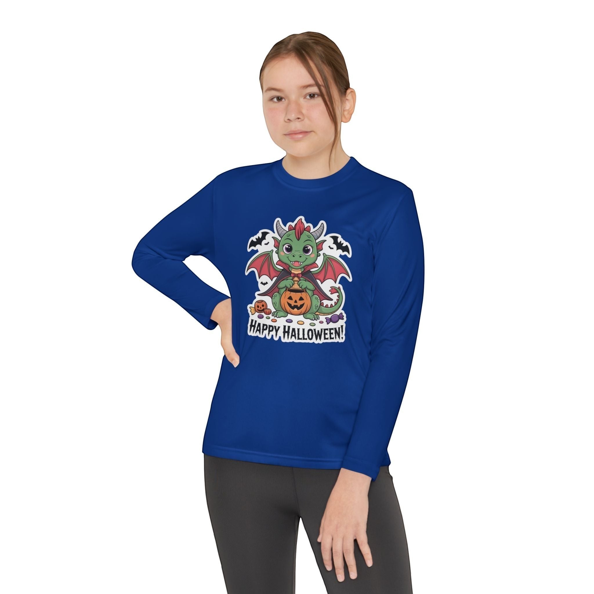 Halloween Youth Long Sleeve Tee – Cozy Kids Shirt for Trick-or-Treating & Parties