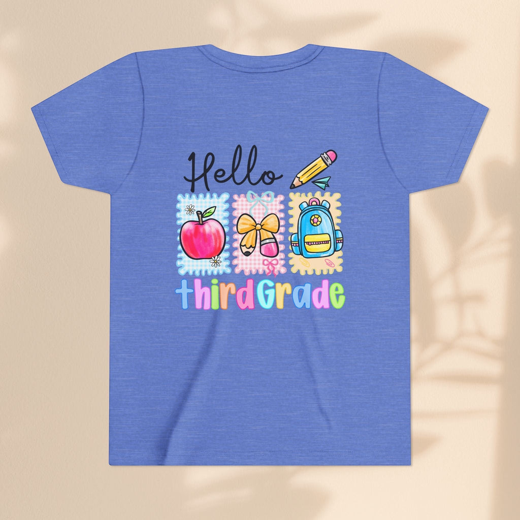 Hello Third Grade Kids T-Shirt – Back to School Youth Tee