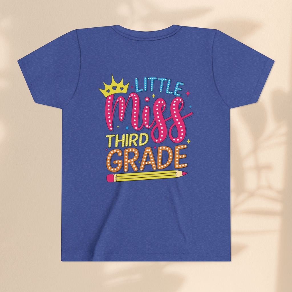 Cute Little Miss Third Grade Youth Tee, Kids Birthday Gift, Back to School Outfit