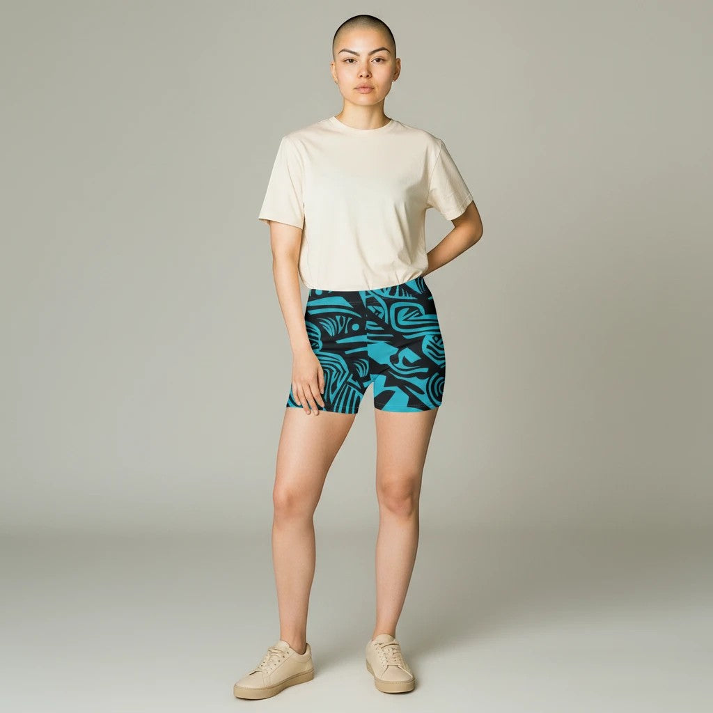 Blue Tribal Women's Shorts