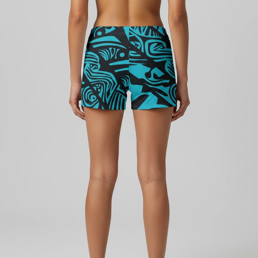 Blue Tribal Women's Shorts