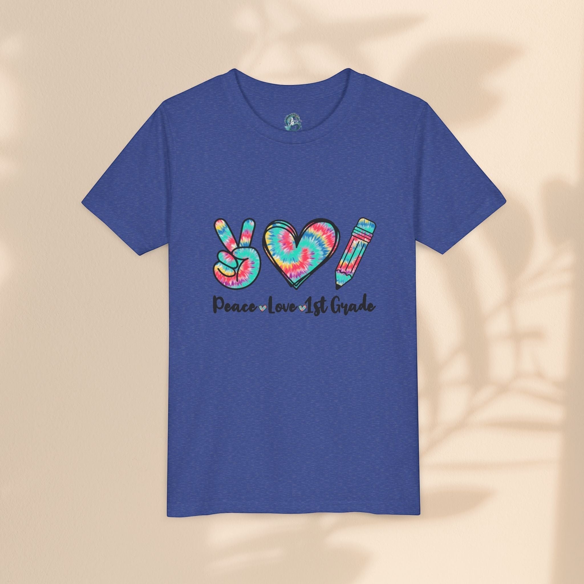 Peace Love 1st Grade Youth Tee, Back to School Outfit