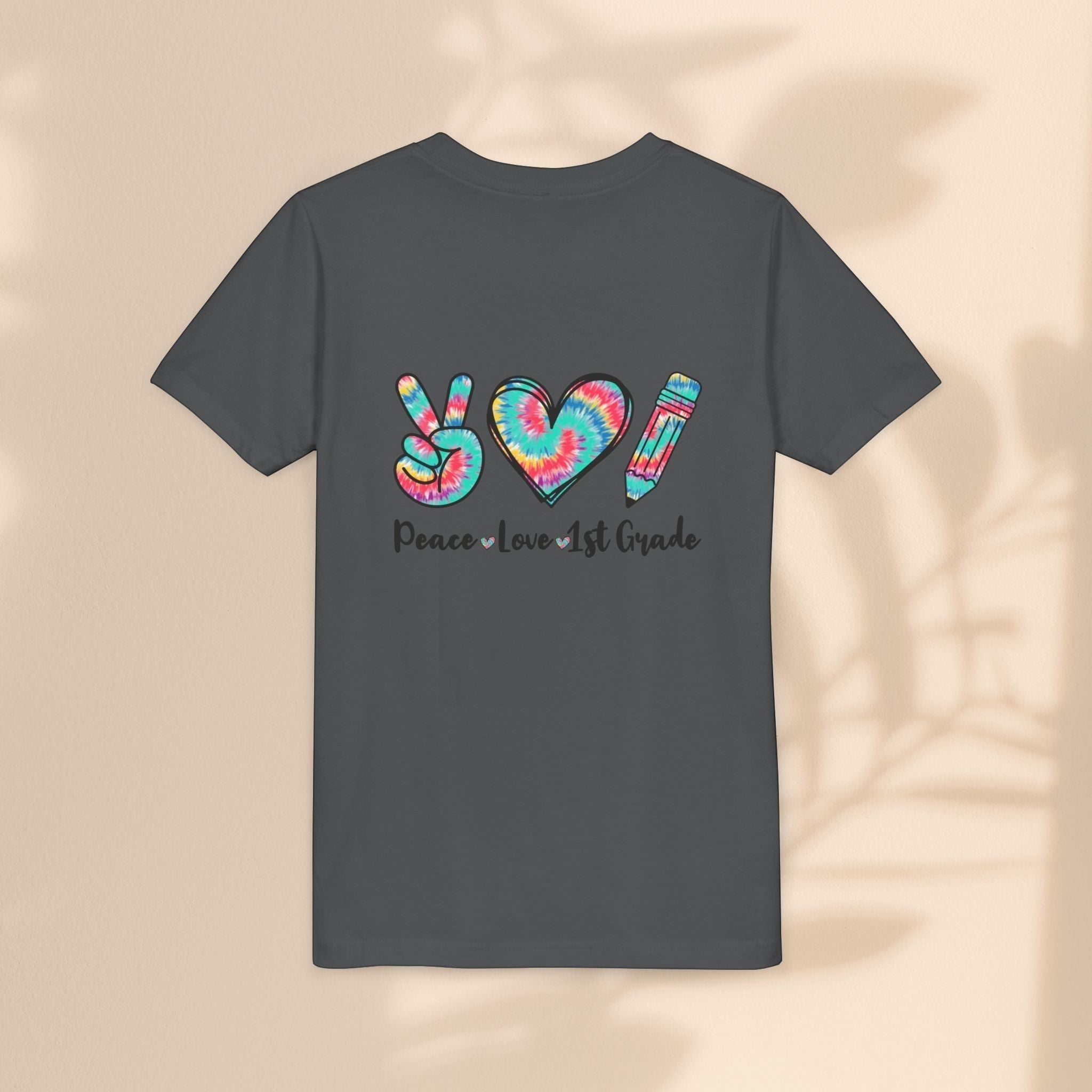 Peace Love 1st Grade Youth Tee, Back to School Outfit