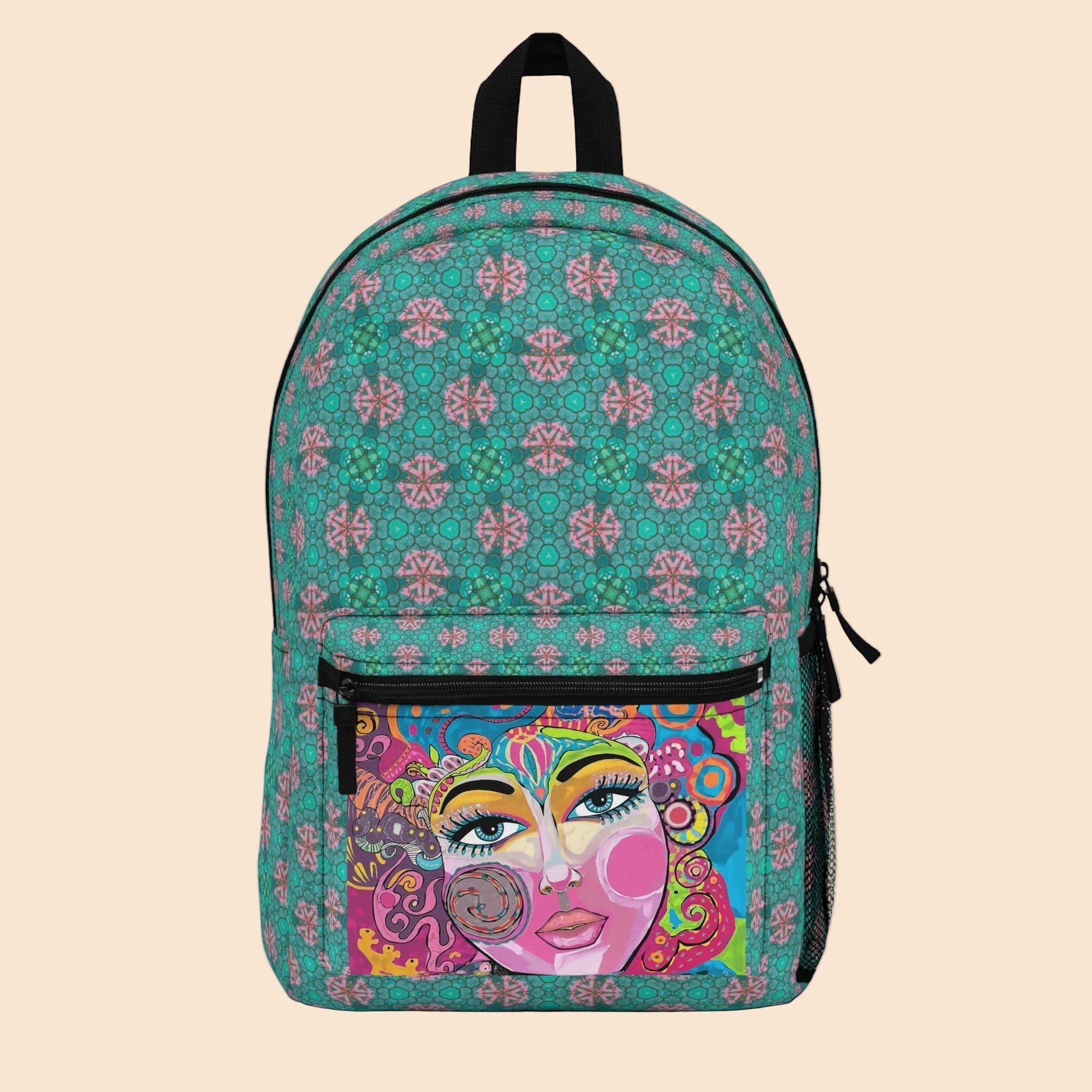 Friends Colorful Art Backpack, Trendy Bag for Students, Unique School Supplies, Bohemian Style Backpack, Gift for Art Lovers