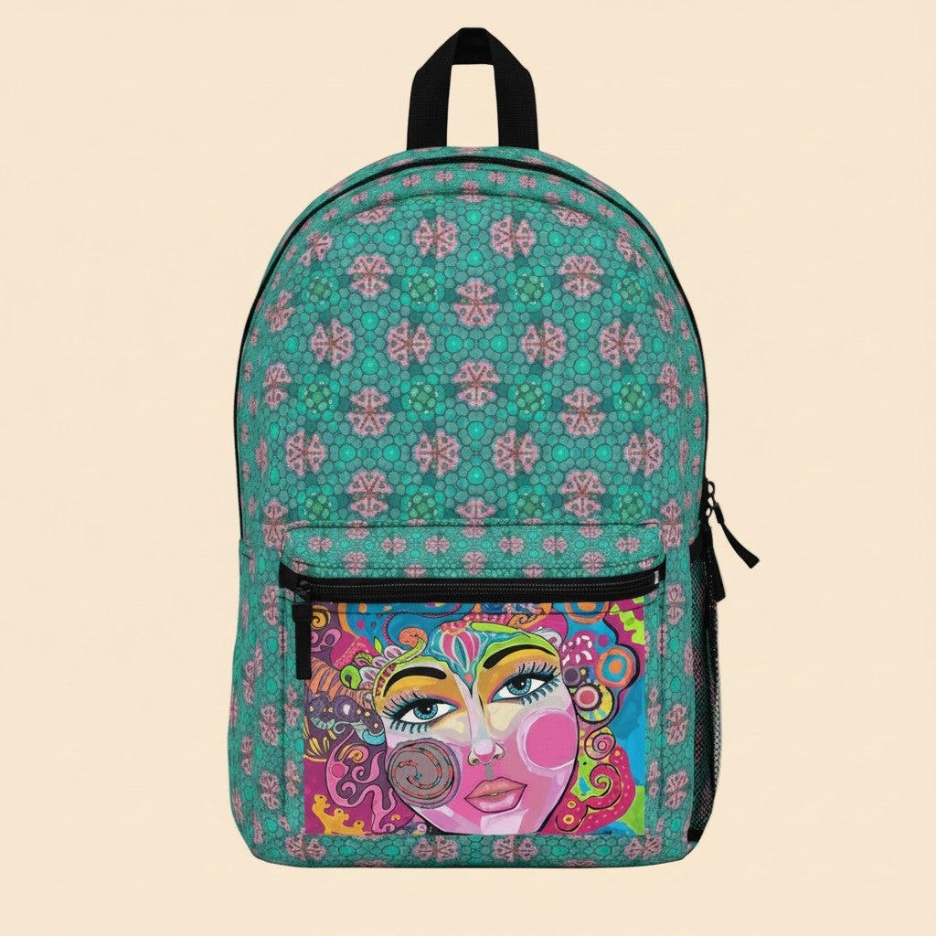 Friends Colorful Art Backpack, Trendy Bag for Students, Unique School Supplies, Bohemian Style Backpack, Gift for Art Lovers