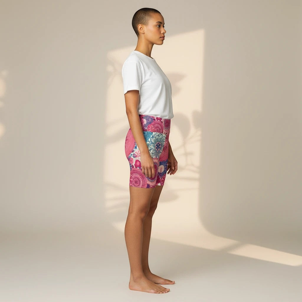 County Fair Women's Workout Shorts - Colorful Activewear for Fitness Enthusiasts