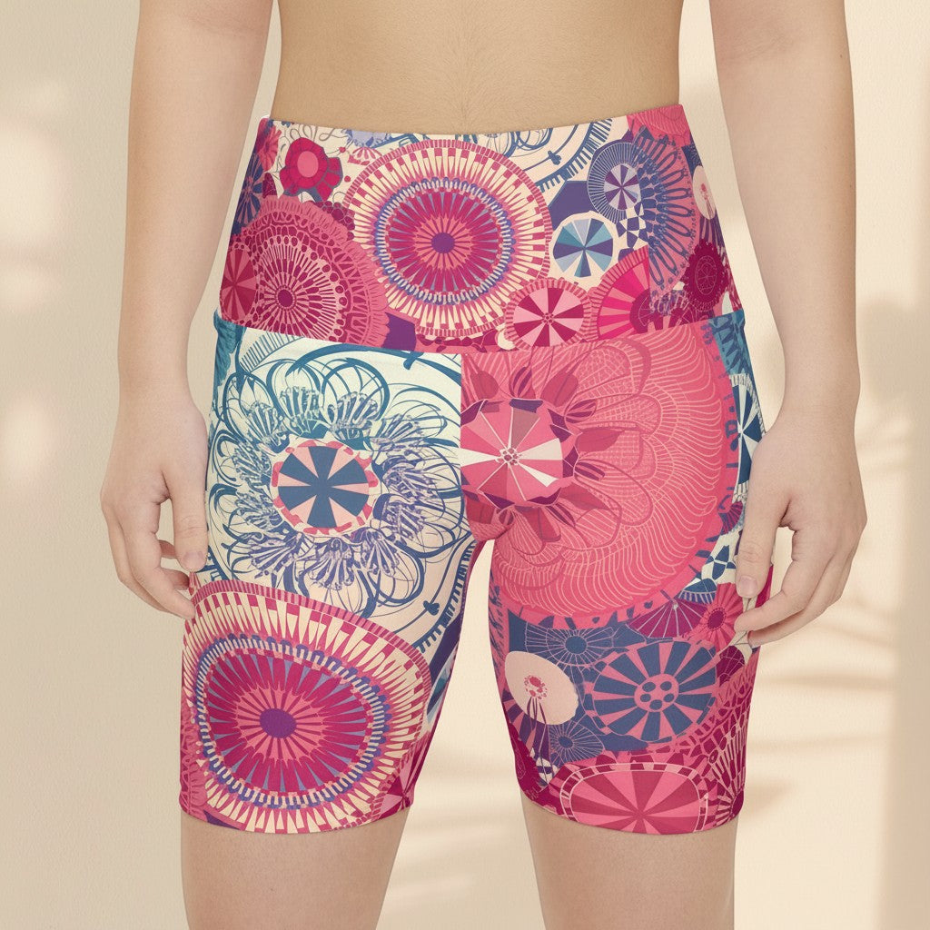 County Fair Women's Workout Shorts - Colorful Activewear for Fitness Enthusiasts