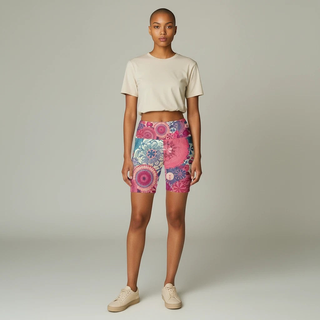County Fair Women's Workout Shorts - Colorful Activewear for Fitness Enthusiasts