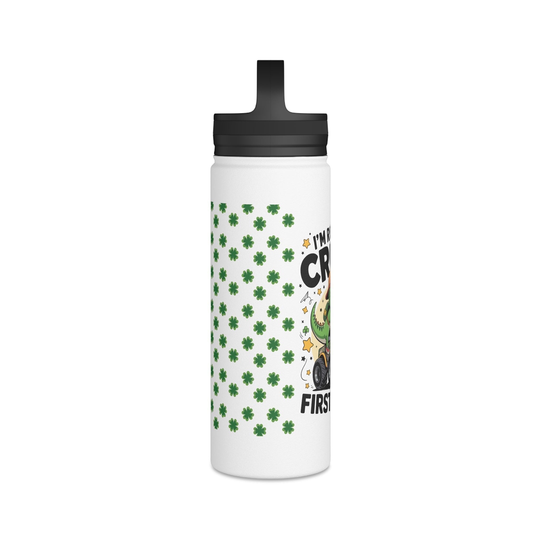 First Grade Dino-Themed Stainless Steel Water Bottle, Perfect for Kids, Back to School, First Grade, Eco-Friendly