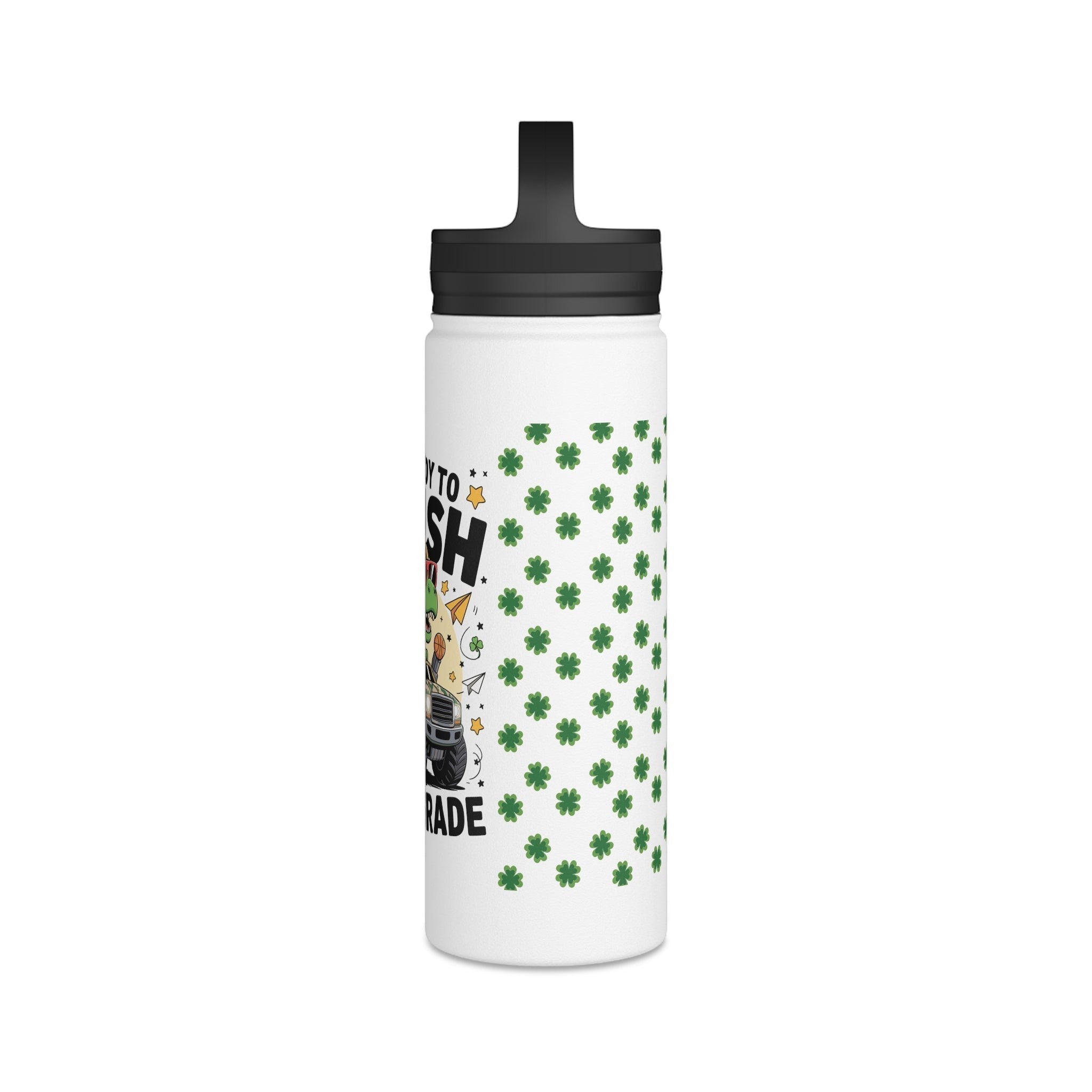 First Grade Dino-Themed Stainless Steel Water Bottle, Perfect for Kids, Back to School, First Grade, Eco-Friendly