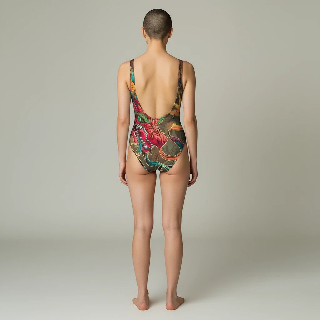 Sea Dragon Dreams Mythical Creature One Piece Swimsuit
