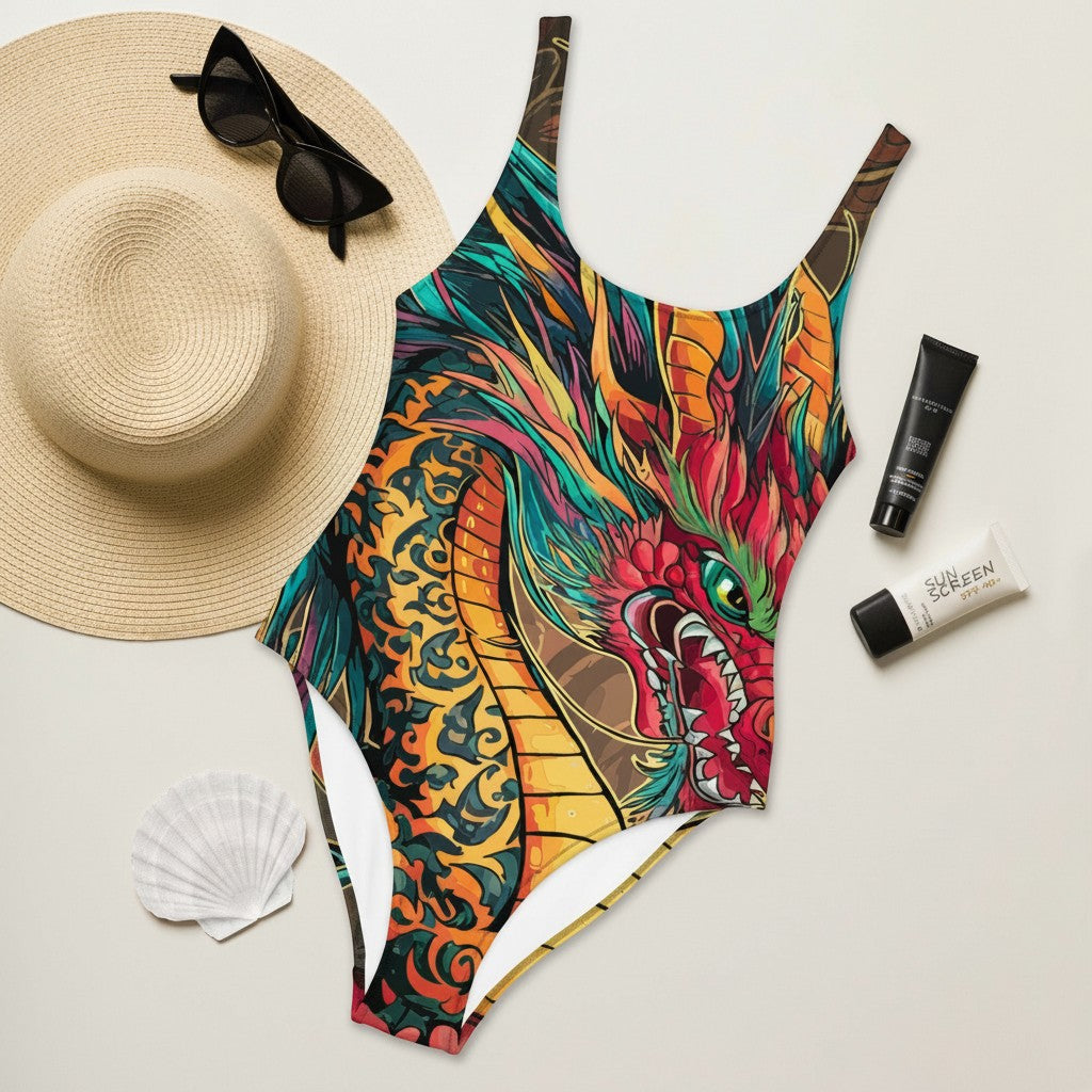 Sea Dragon Dreams Mythical Creature One Piece Swimsuit