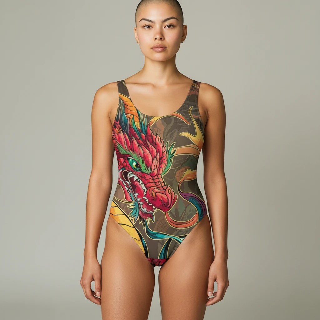 Sea Dragon Dreams Mythical Creature One Piece Swimsuit