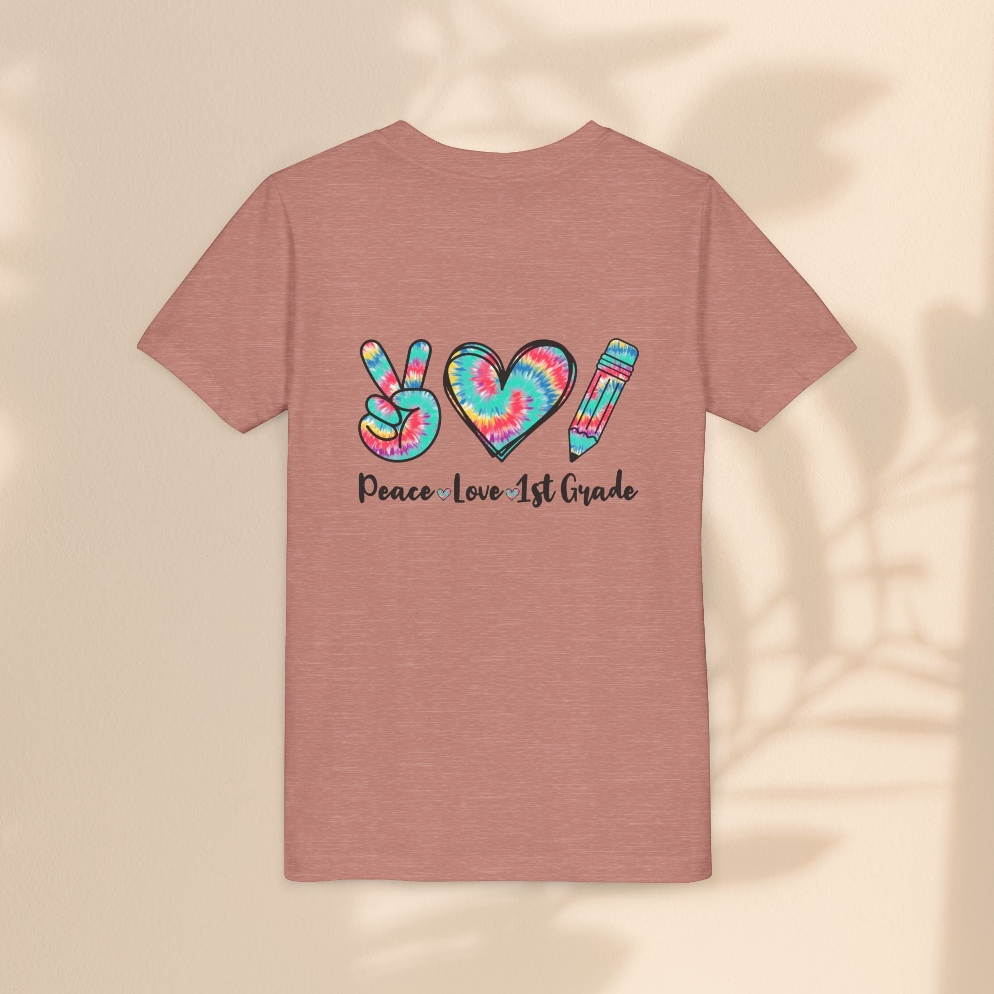Peace Love 1st Grade Youth Tee, Back to School Outfit