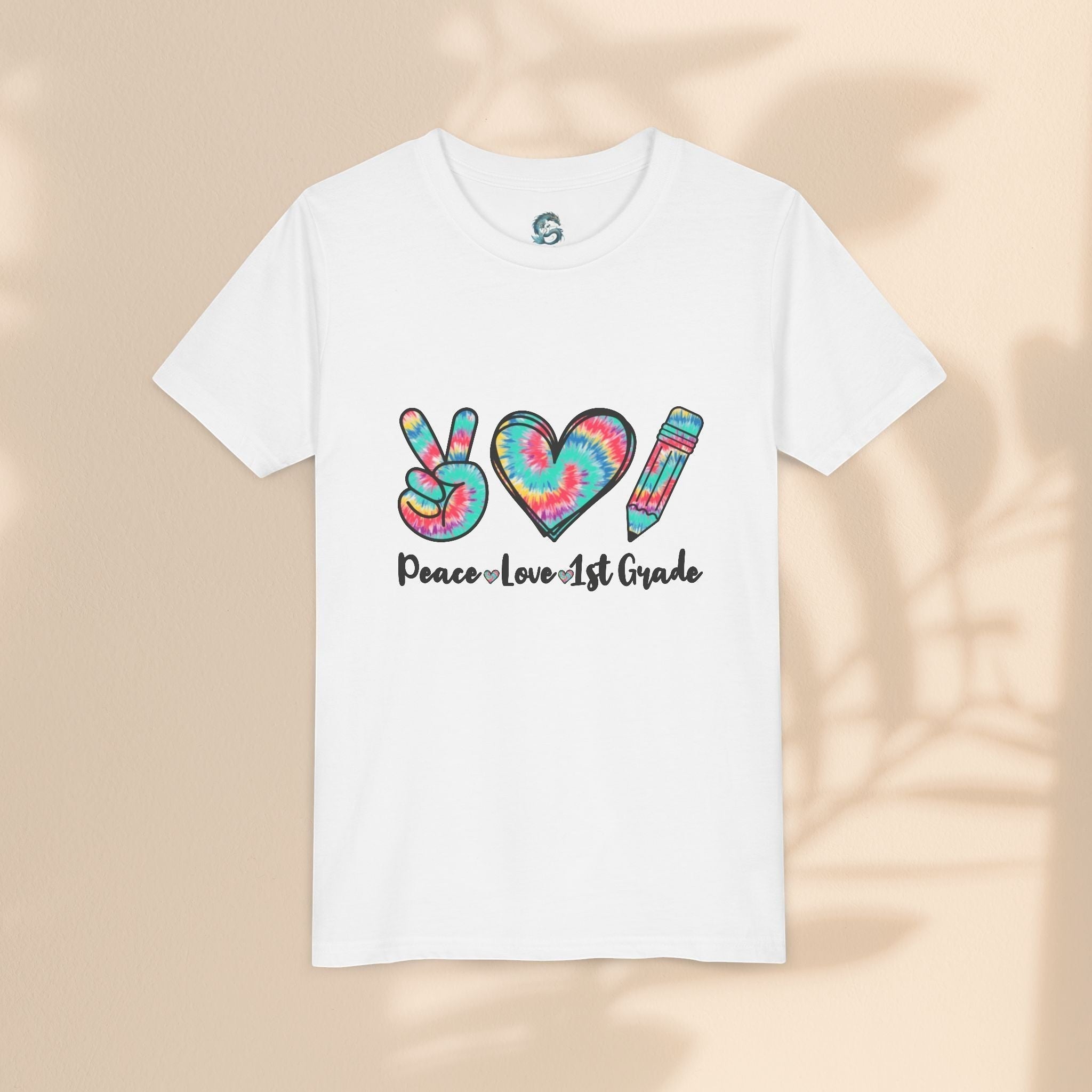 Peace Love 1st Grade Youth Tee, Back to School Outfit