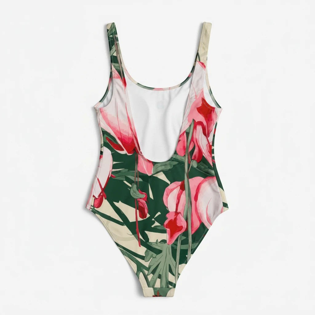 One-Piece Swimsuit - Flowers