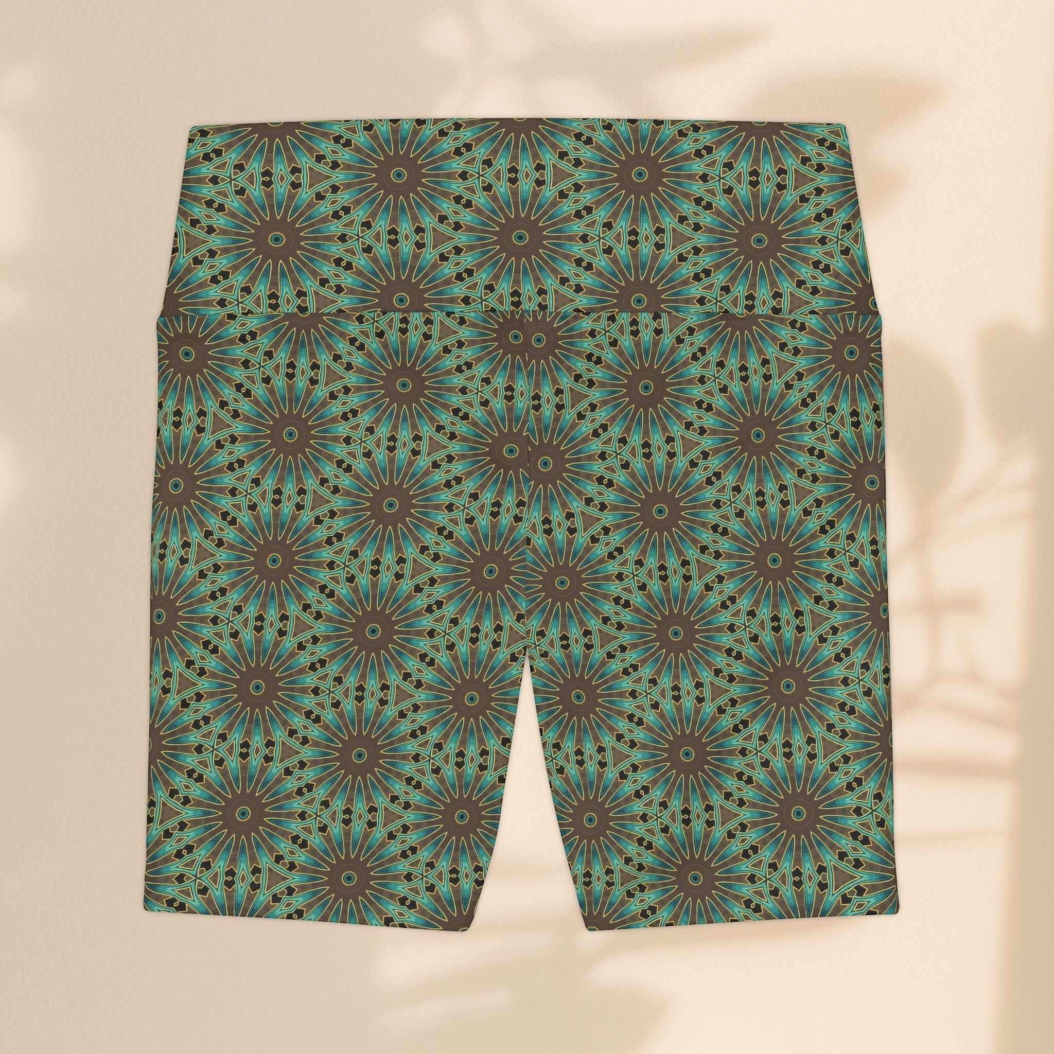 Earthly Harmony Women's Workout Shorts - Floral Pattern for Yoga and Fitness