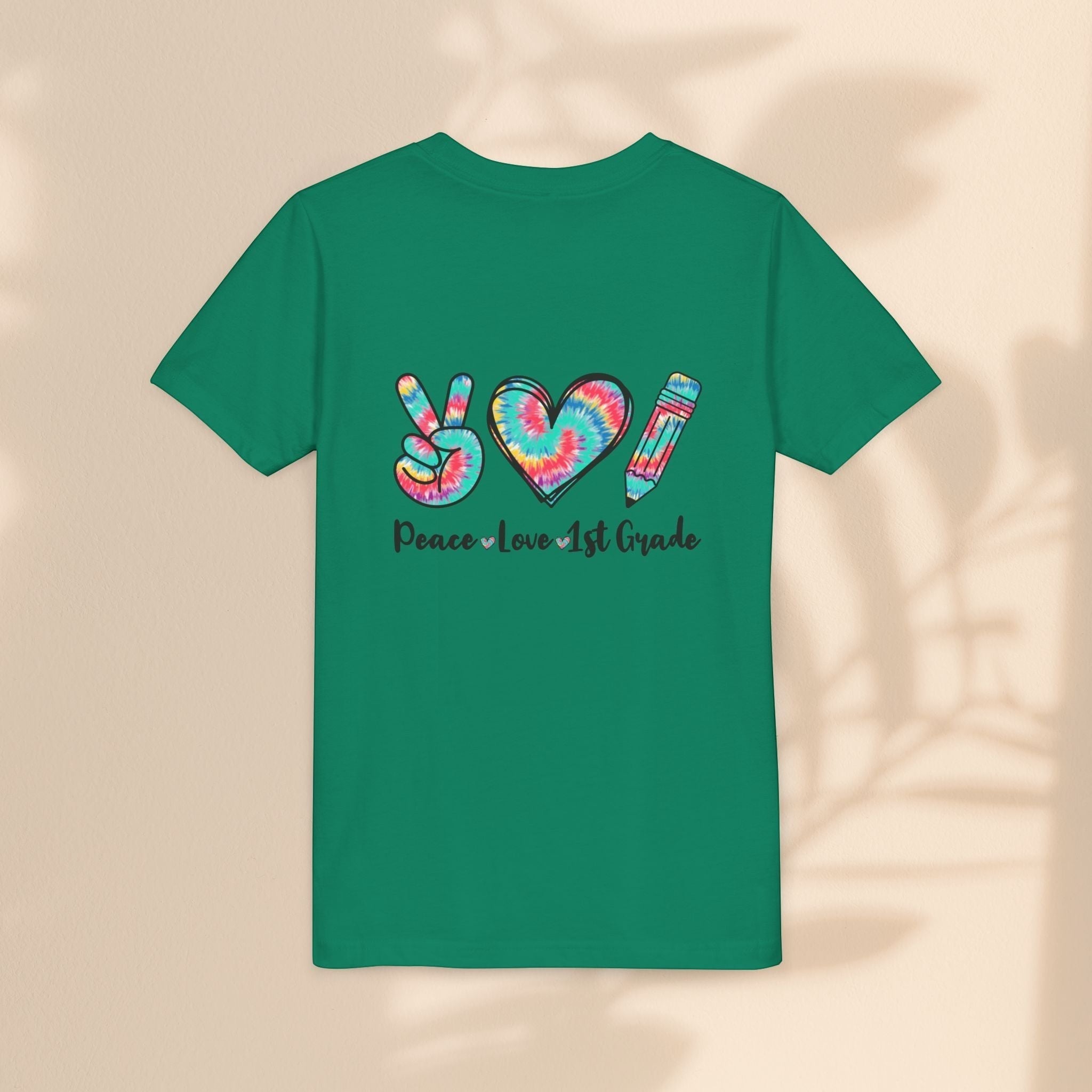 Peace Love 1st Grade Youth Tee, Back to School Outfit