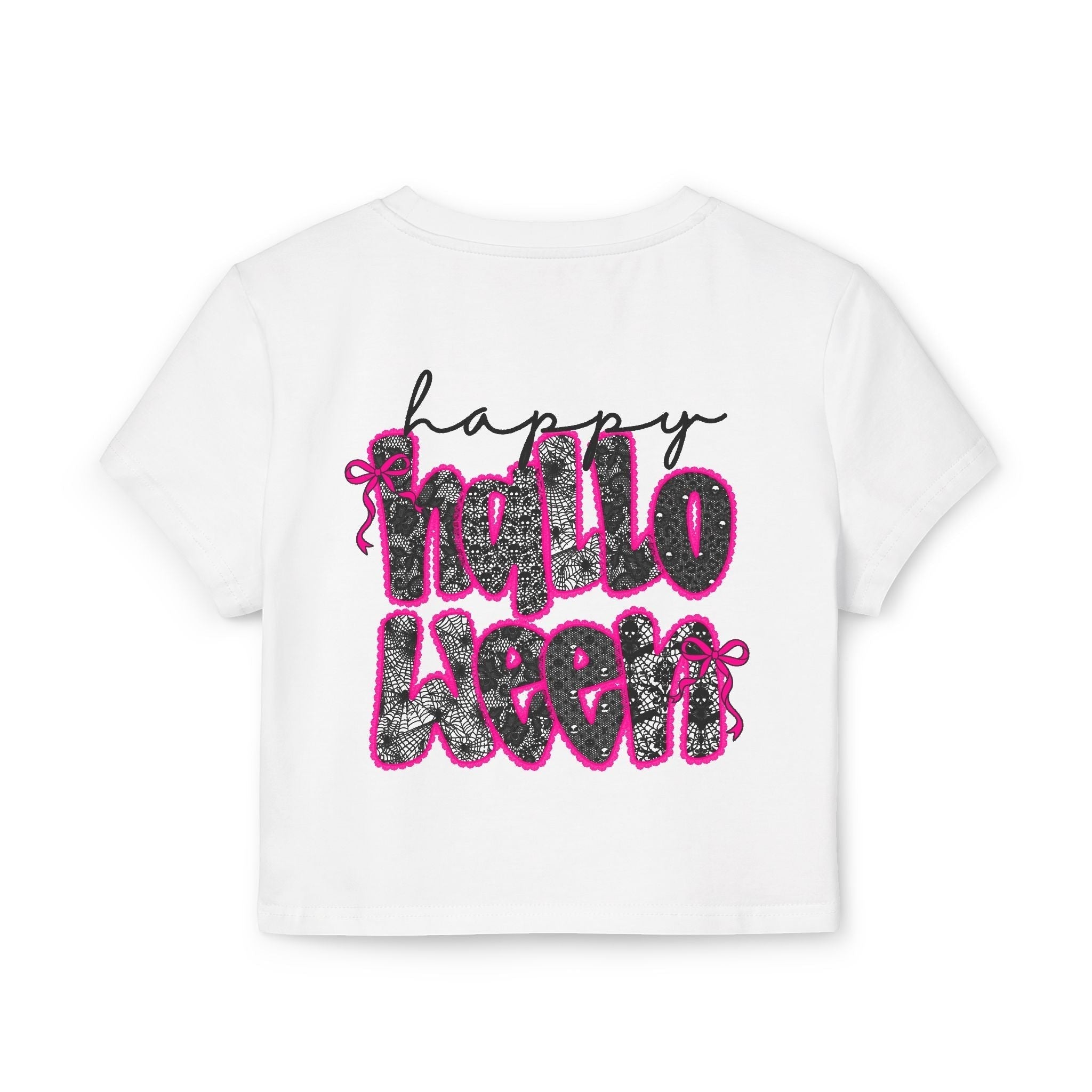 Halloween Women's Baby Tee, Cute Halloween Crop