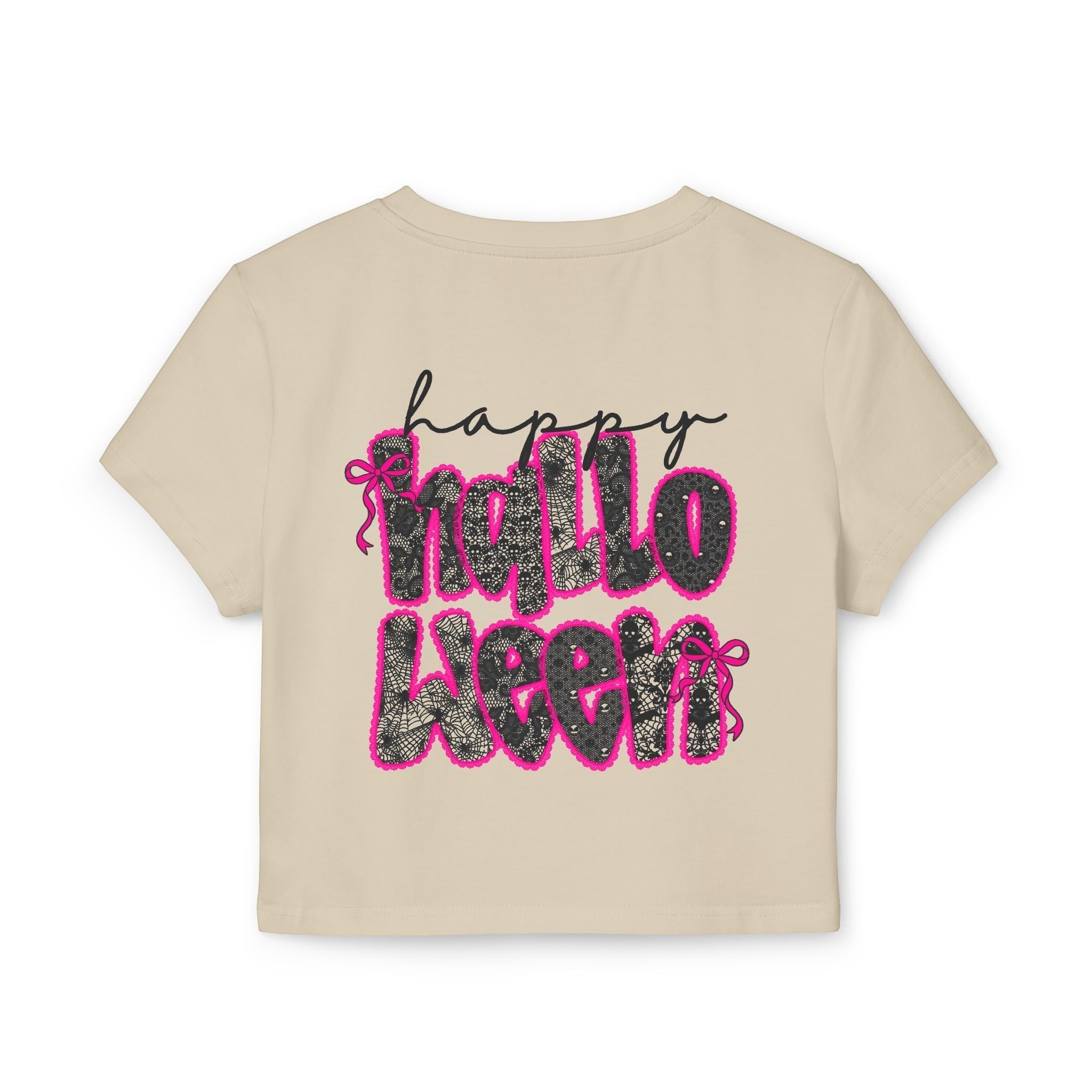 Halloween Women's Baby Tee, Cute Halloween Crop