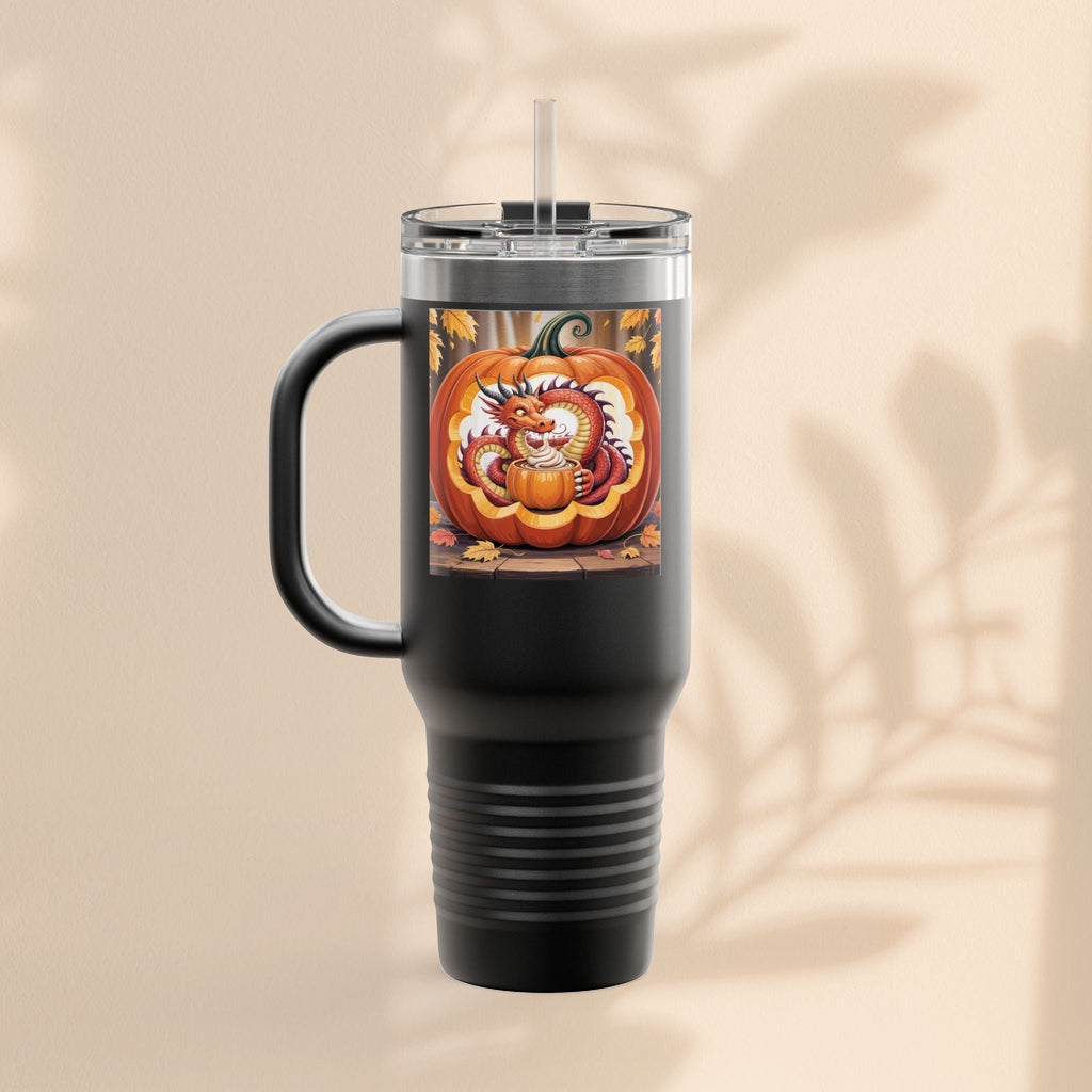 Dragon Pumpkin Halloween Insulated Travel Mug – 40oz Stainless Steel Tumbler