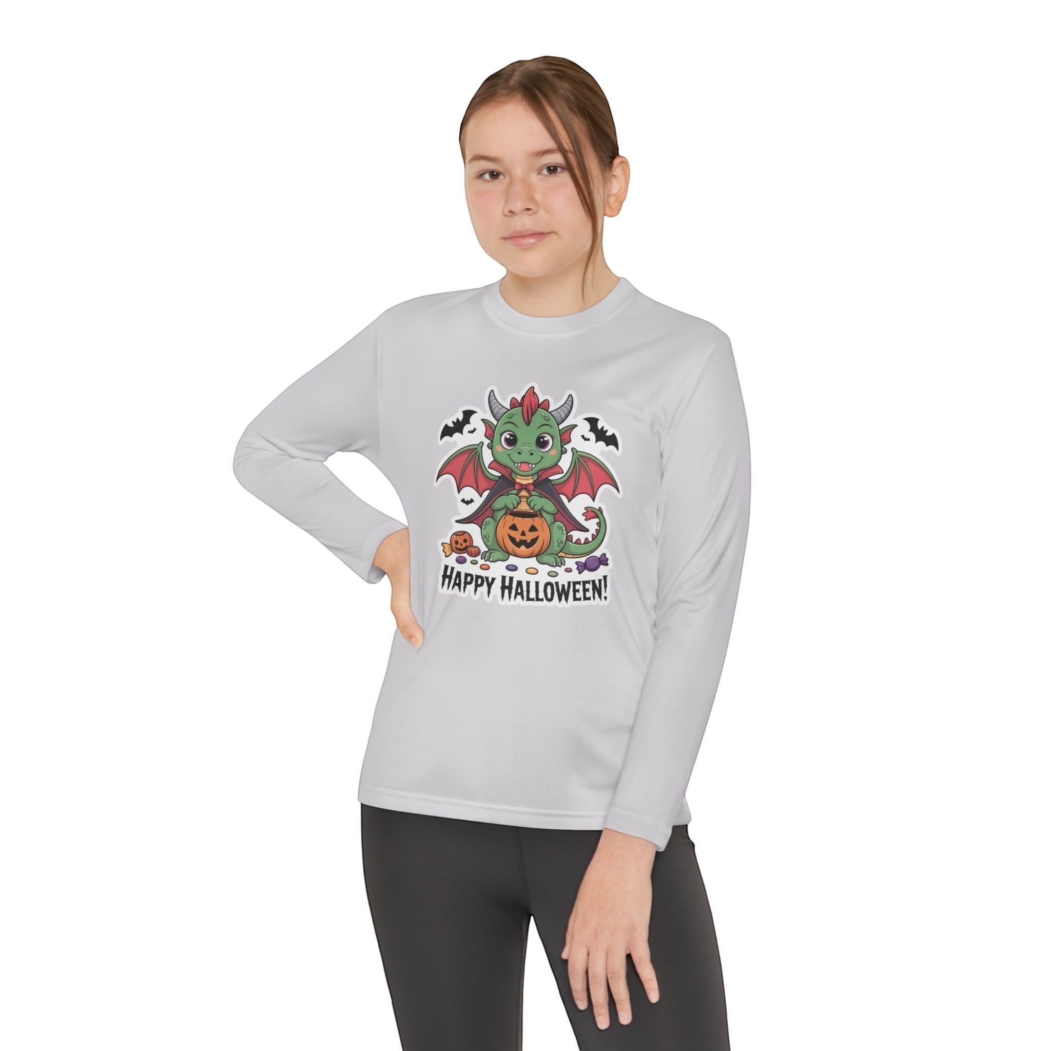 Halloween Youth Long Sleeve Tee – Cozy Kids Shirt for Trick-or-Treating & Parties