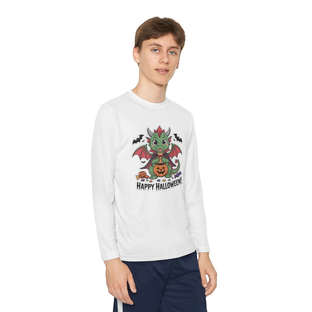 Halloween Youth Long Sleeve Tee – Cozy Kids Shirt for Trick-or-Treating & Parties