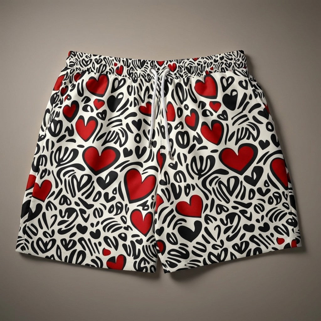 Heart Pattern One-Piece Swimsuit | Women’s Fun Summer Style