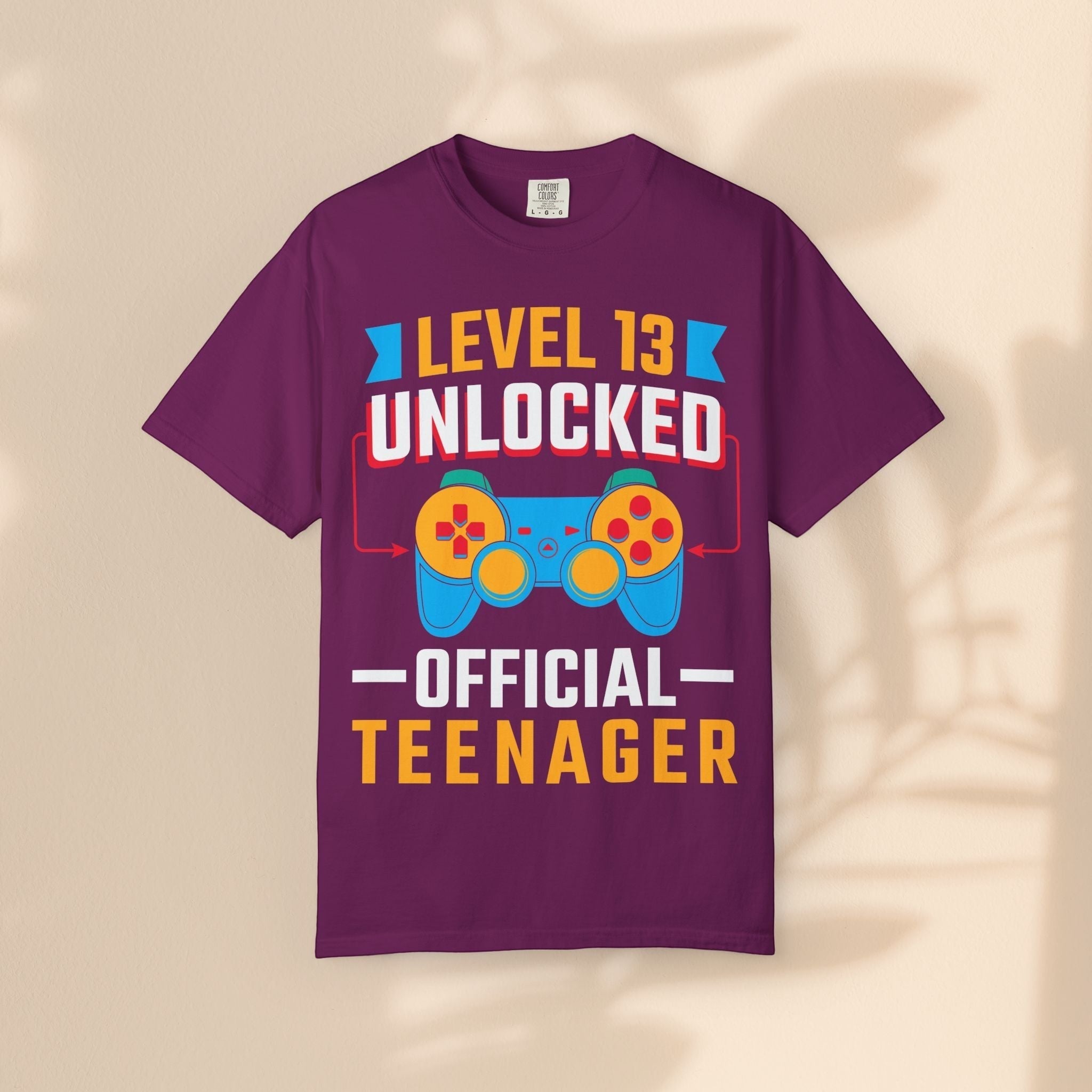 Level Up 13 Gamer T-Shirt | Teen Birthday Gaming Tee