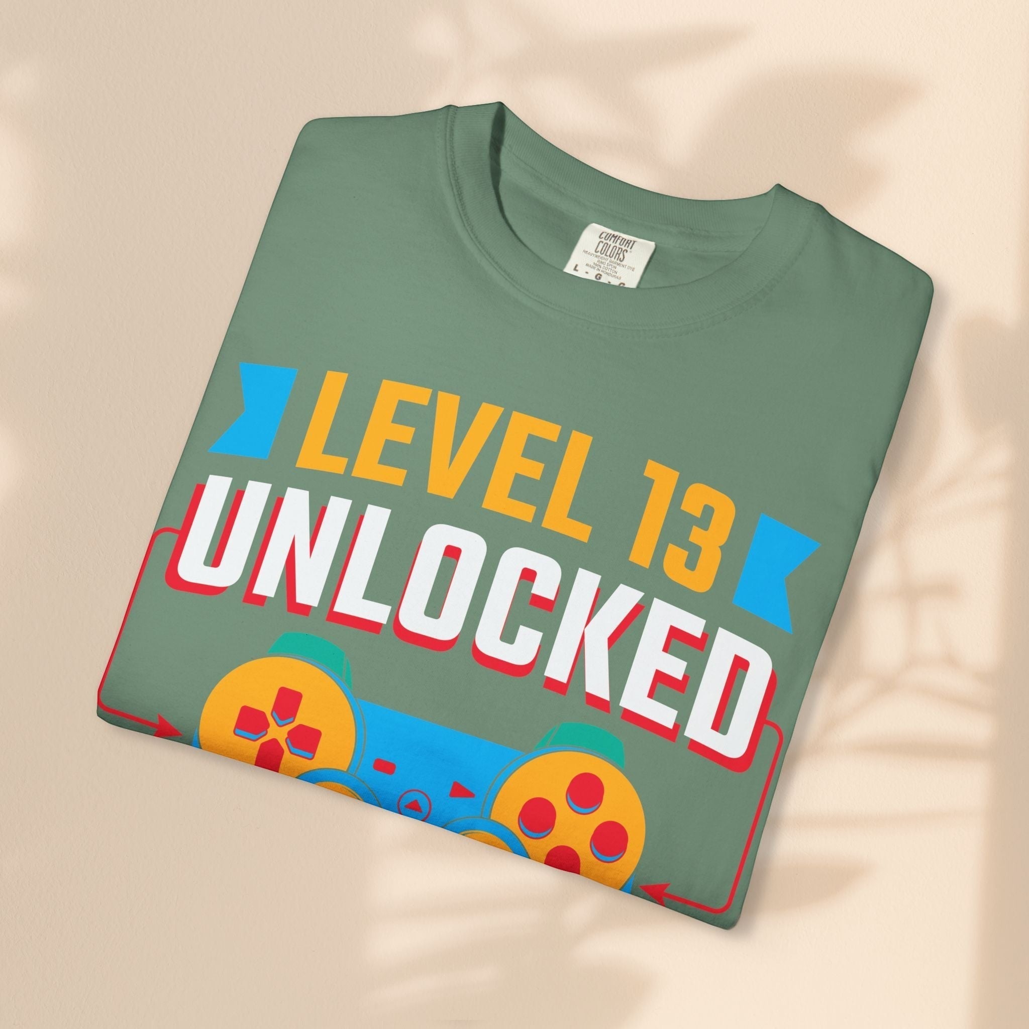 Level Up 13 Gamer T-Shirt | Teen Birthday Gaming Tee