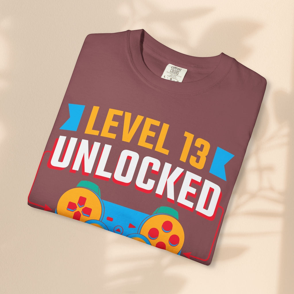 Level Up 13 Gamer T-Shirt | Teen Birthday Gaming Tee