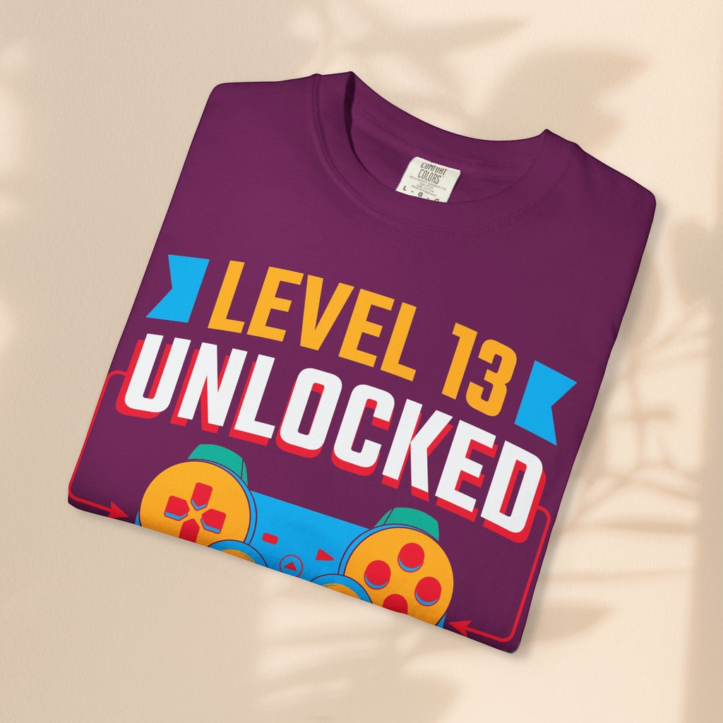 Level Up 13 Gamer T-Shirt | Teen Birthday Gaming Tee