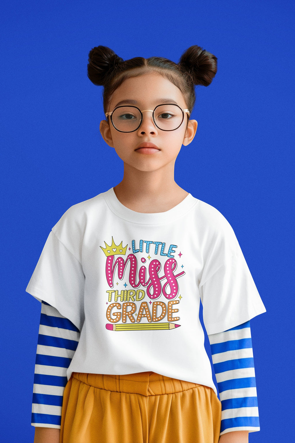 Cute Little Miss Third Grade Youth Tee, Kids Birthday Gift, Back to School Outfit