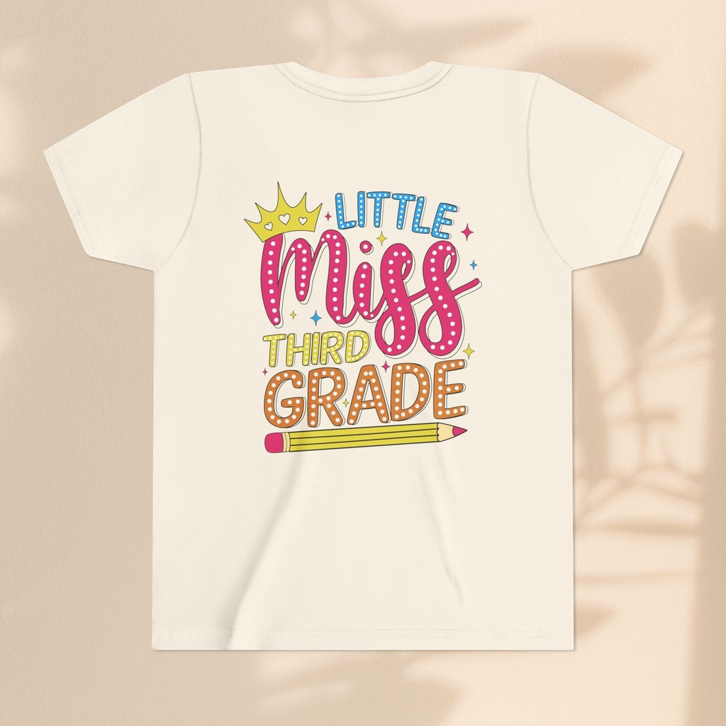 Cute Little Miss Third Grade Youth Tee, Kids Birthday Gift, Back to School Outfit