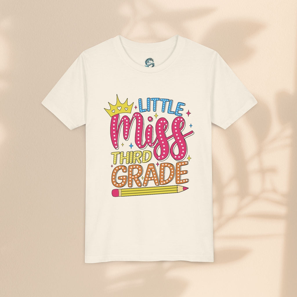 Cute Little Miss Third Grade Youth Tee, Kids Birthday Gift, Back to School Outfit