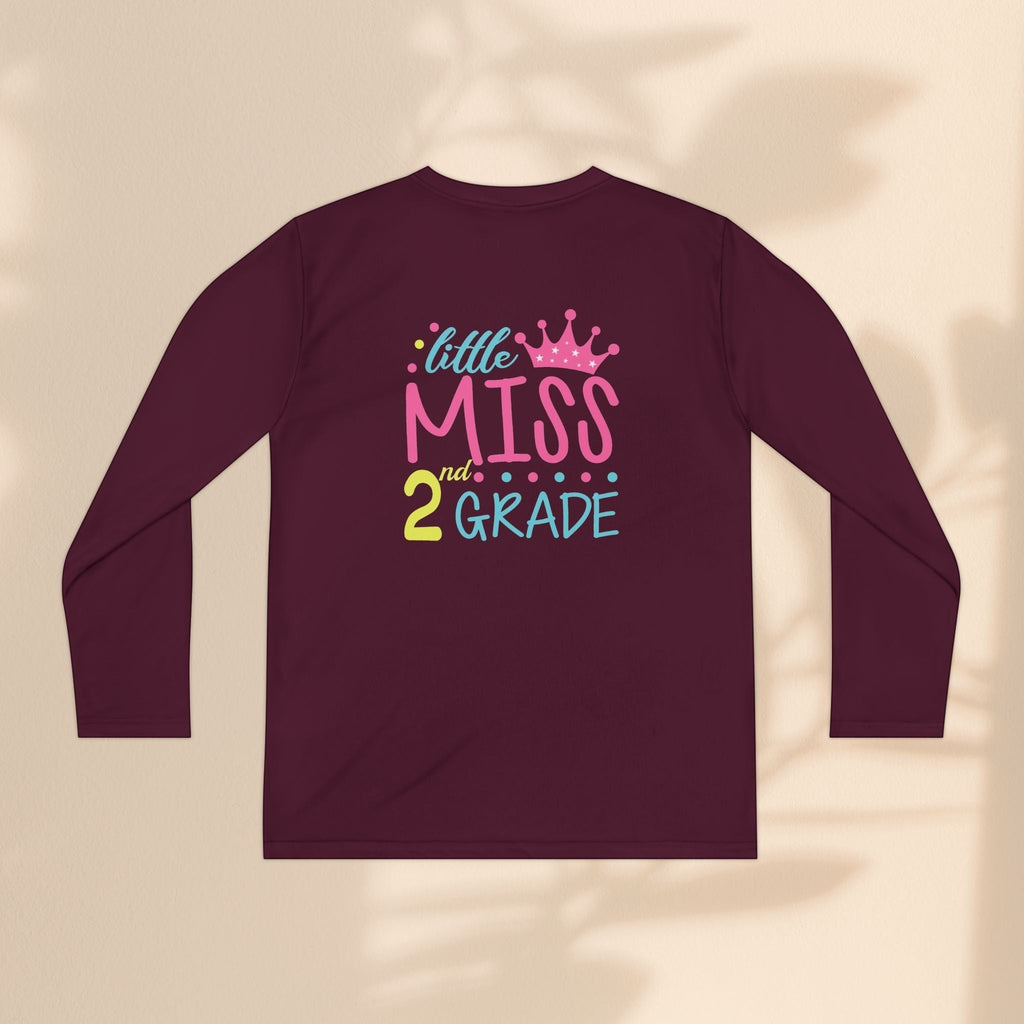 Little Miss 2nd Grade Long Sleeve Shirt – Cute Kids Birthday Tee