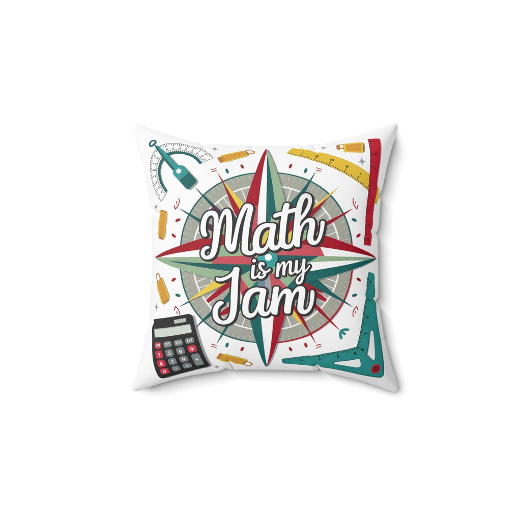 Math is My Jam Faux Suede Square Pillow