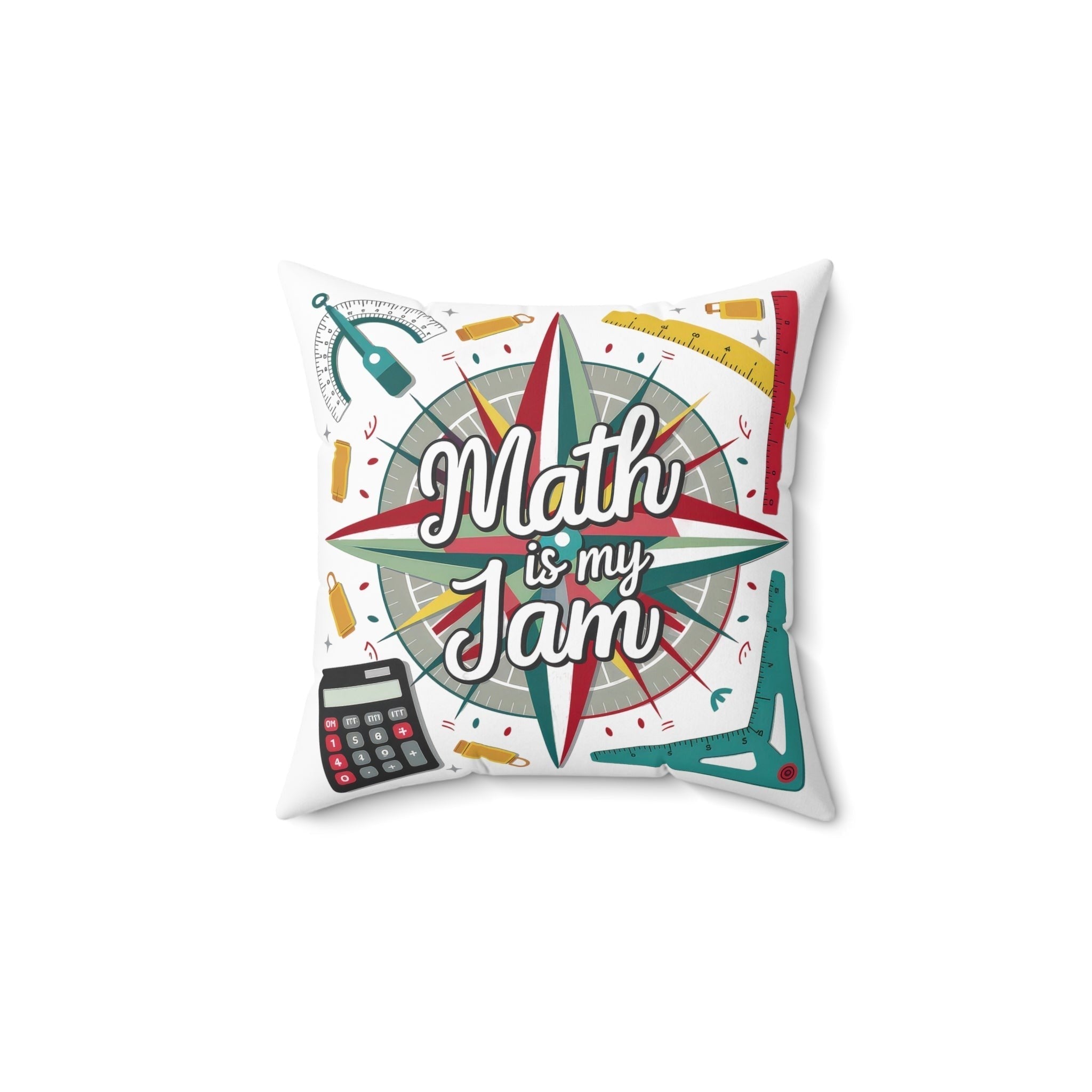 Math is My Jam Faux Suede Square Pillow