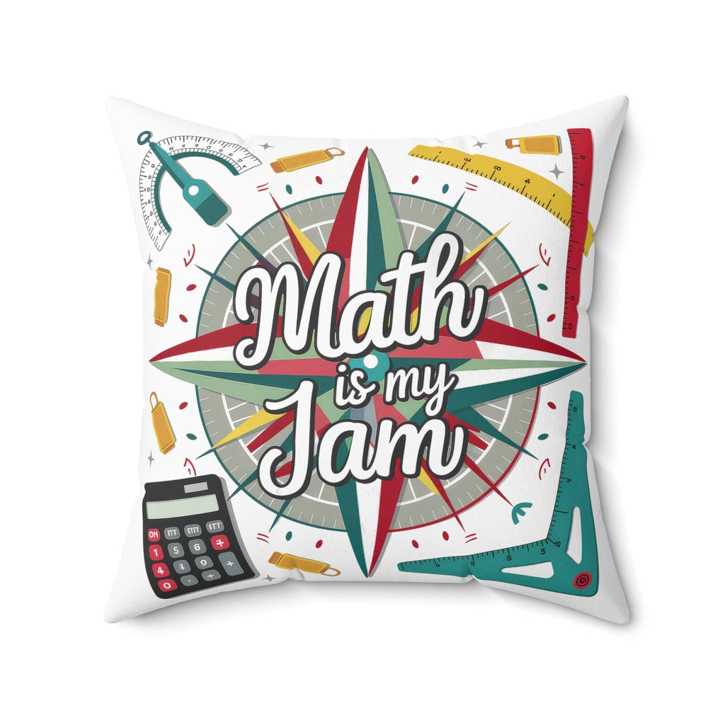 Math is My Jam Faux Suede Square Pillow