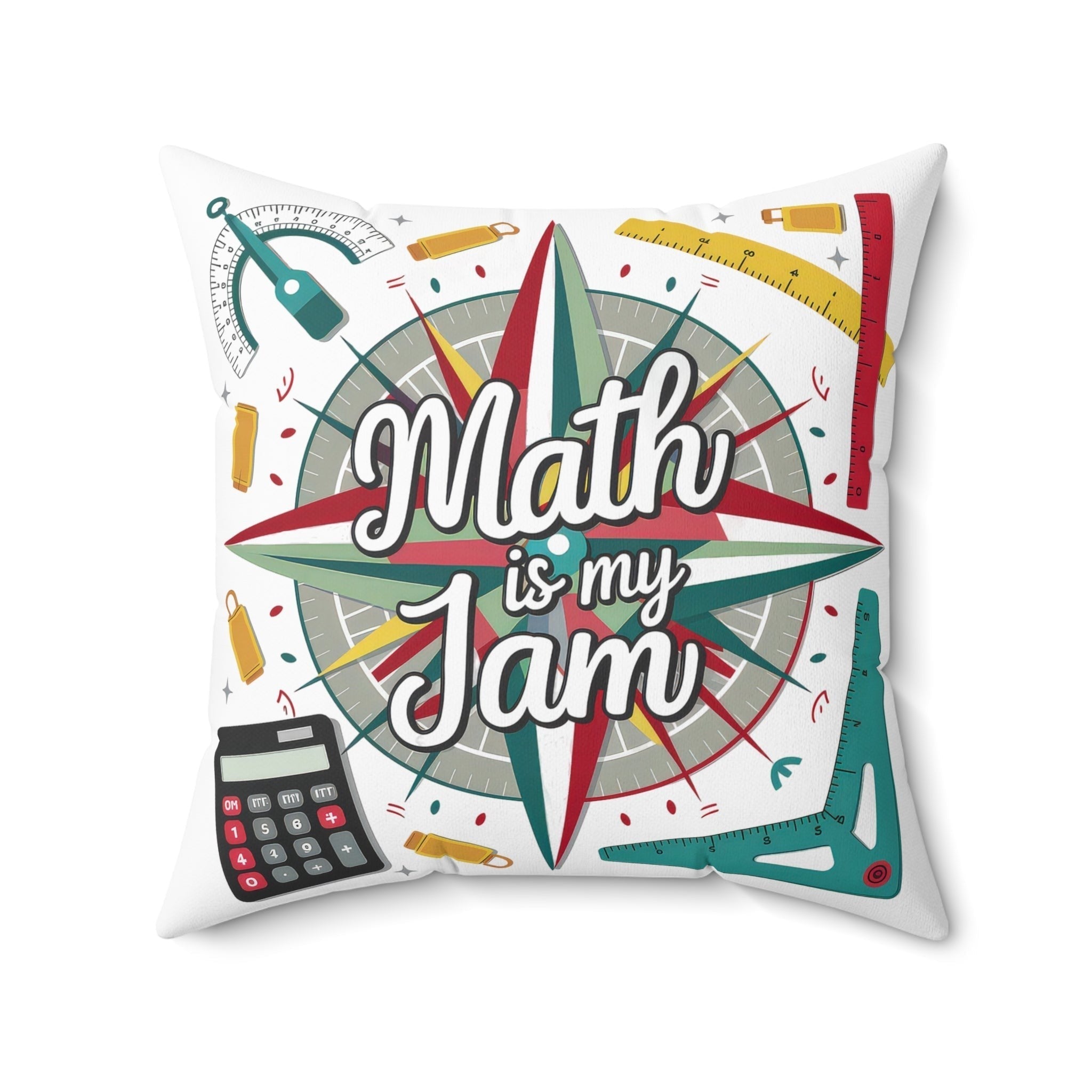 Math is My Jam Faux Suede Square Pillow