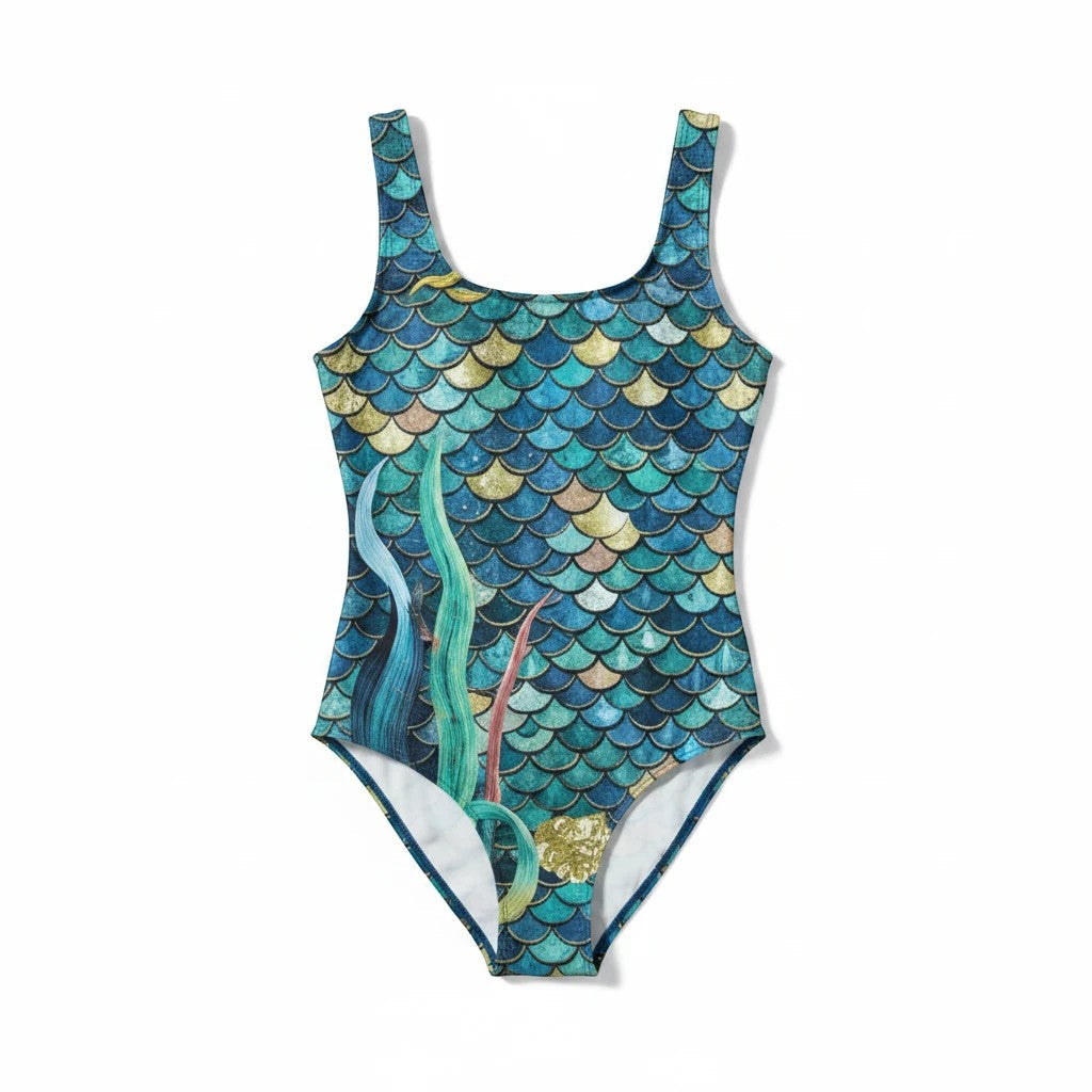 One-Piece Swimsuit - Mermaid Scales
