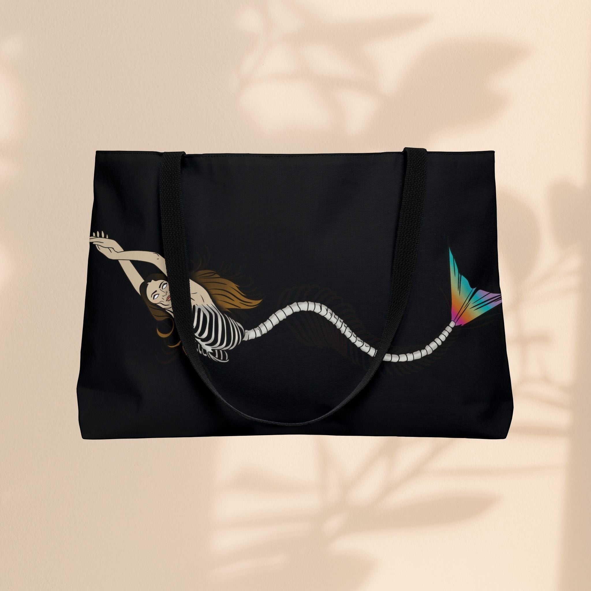 Mermaid Skeleton Art Weekender Tote Bag - Travel Tote