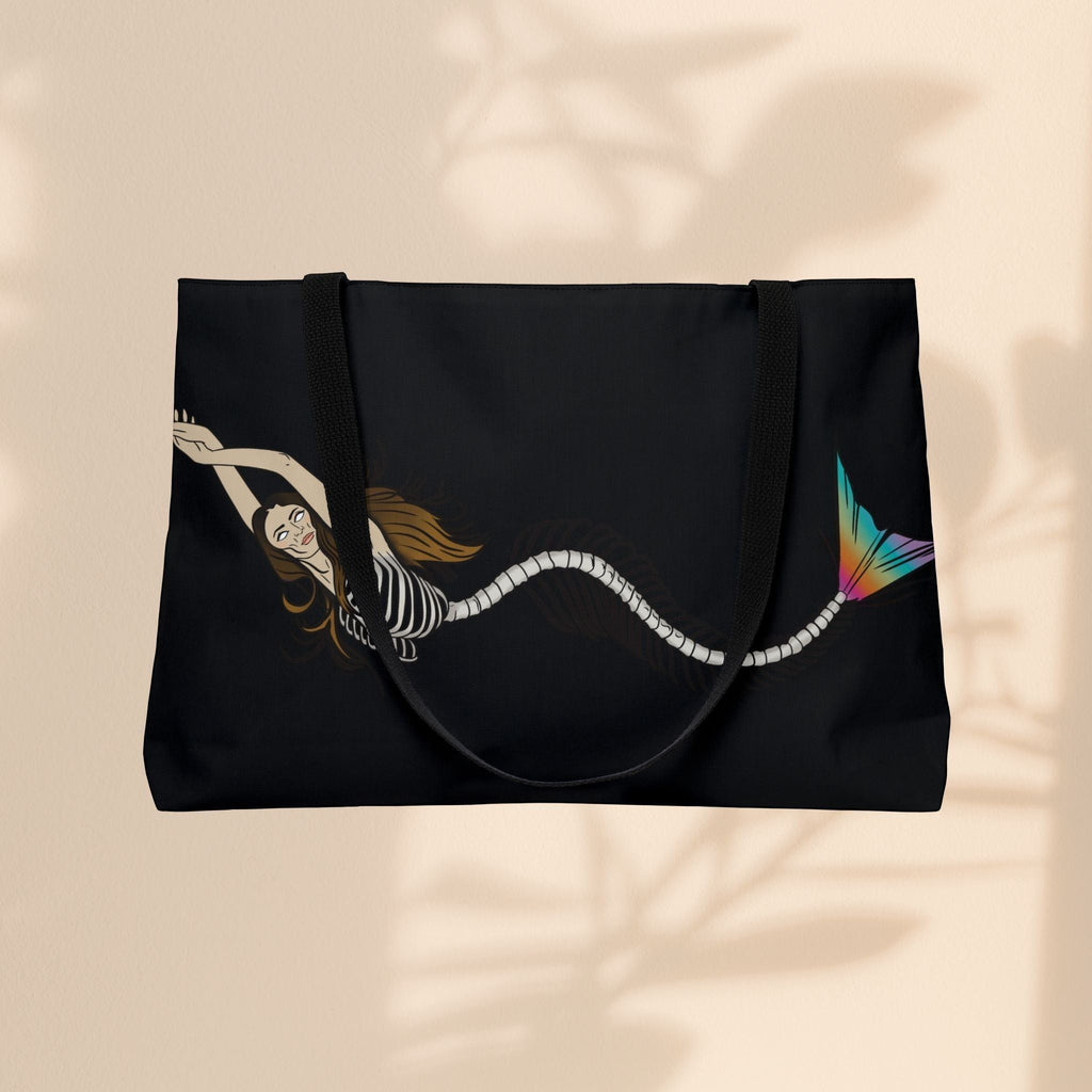 Mermaid Skeleton Art Weekender Tote Bag - Travel Tote