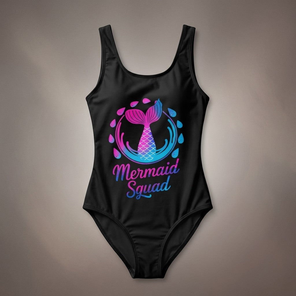 Mermaid Squad Vintage Swimsuit for Women - Fun & Stylish Swimwear